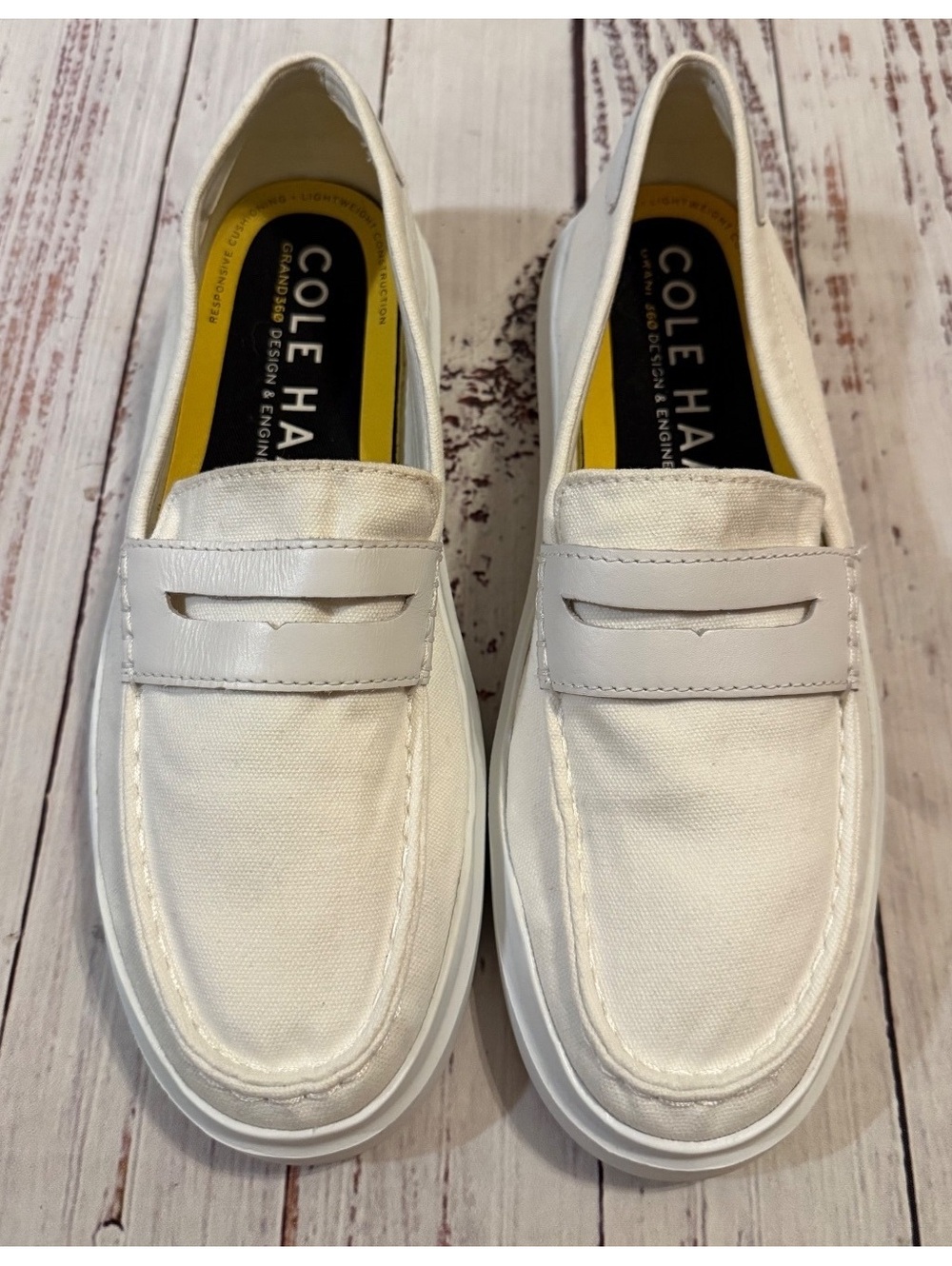 Cole Haan GrandPro Rally Loafers All White Mens